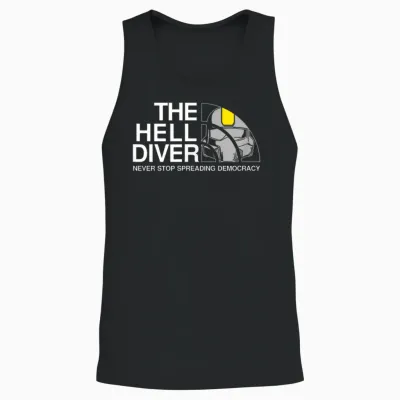 Never Stop Spreading Democracy Divers for Freedom Hell Game Unisex Tank Top - Black