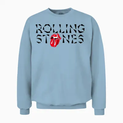 Offizielles the Rolling Stones Hd Tongue Logo Unisex Sweatshirt - Light Blue