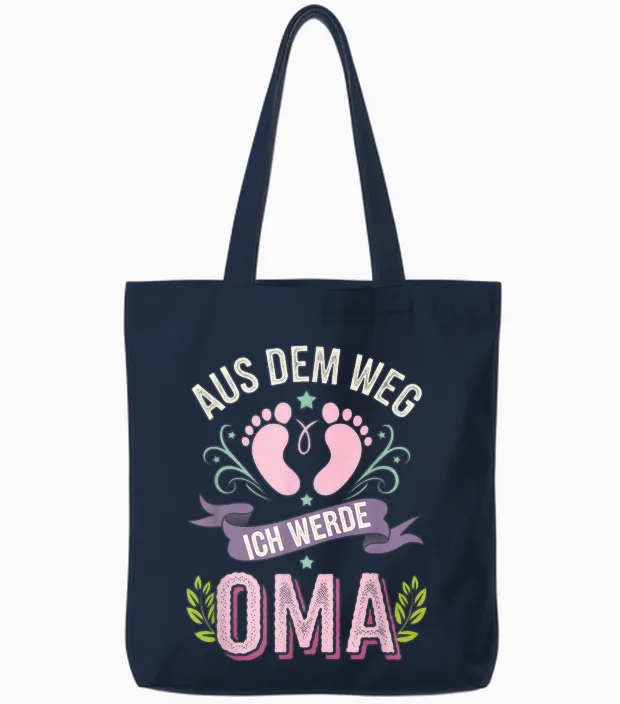 Aus Dem Weg Ich Werde Oma - Weg Oma Verkündung Tote Bags in Navy