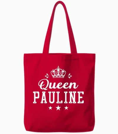 Femme Prénom Humour Cadeau Personnalisé Queen Pauline Tote Bags - Red