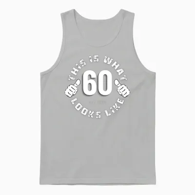 60 Year Old Birthday Design for Men Born in 1965 Unisex Tank Top - Ash