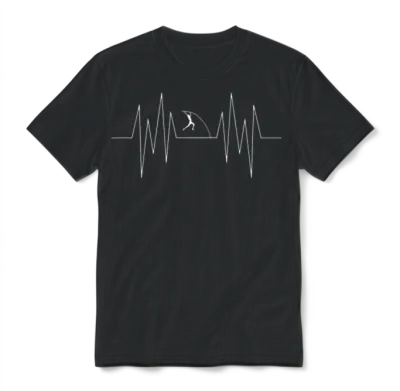 Pole Vault Heartbeat Unisex T-Shirt - Black