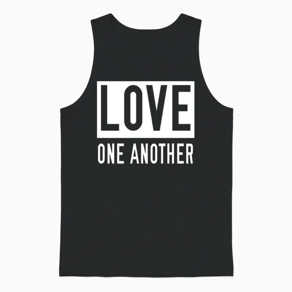 Love One Another Unisex Tank Top in Black