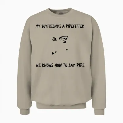 Pipefitter's Girlfriend Unisex Sweatshirt - Sand