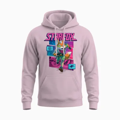 The Super Mario Galaxy Movie Starfox Fox Mccloud Action Unisex Hoodie - Light Pink