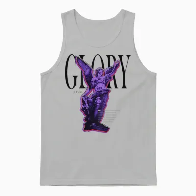 Back Print Angel Y2k Streetwear Aesthetic Women's Men's Angel Unisex Tank Top - Ash