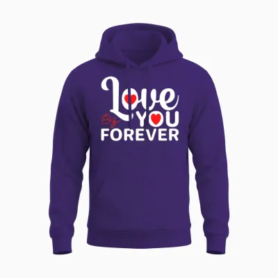 Love You Forever Gif for Her Unisex Hoodie - Purple