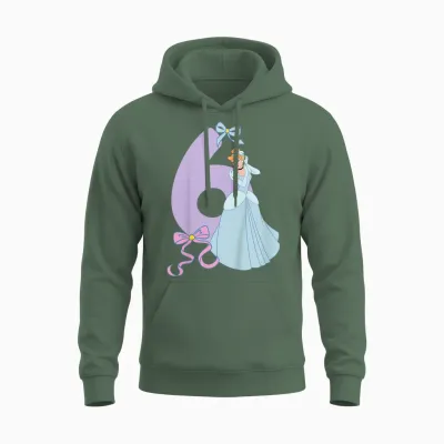 Kinder Cinderella 6 Geburtstag Unisex Hoodie - Military Green
