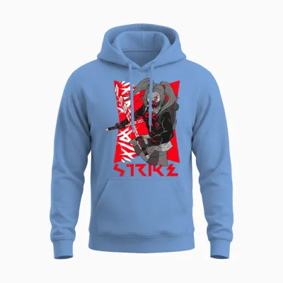 Crimson Masked Duelist Unisex Hoodie - Carolina Blue