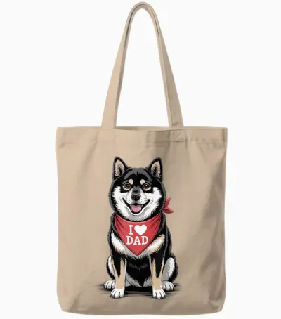 Ich Liebe Papa Shiba Inu Lover Hund/vatertag Tote Bags - Natural