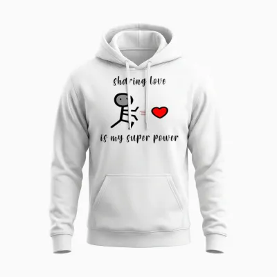 Super Hero Funny Unisex Hoodie - White