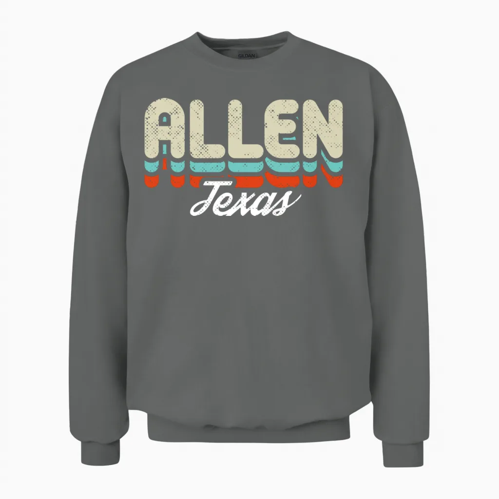 Retro Allen Texas Unisex Sweatshirt - Graphite Heather