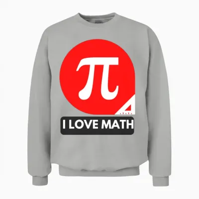 I Love Math Unisex Sweatshirt - Ash