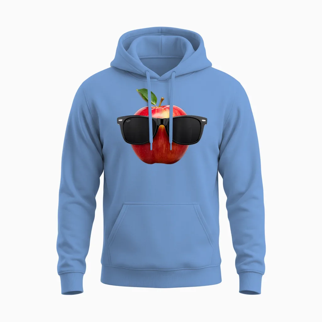 Apfel Sonnenbrillen Tshirt Lustige Obst Kostüm Unisex Hoodie in Carolina Blue