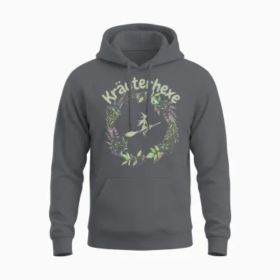 Herbal Witch Melissa Lavender Forest Flowers Herbs Witch Women's T-Shirt, Black Unisex Hoodie - Charcoal