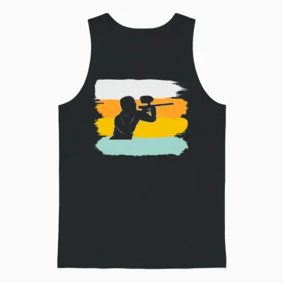 Paintball Retro Unisex Tank Top - Black