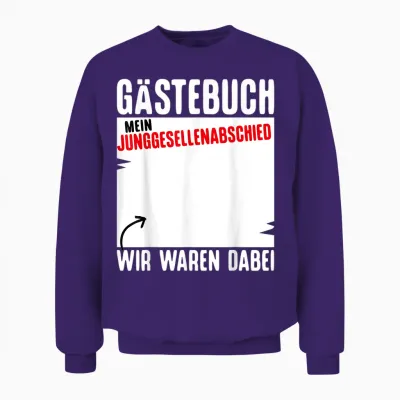Jga Bräutigam Kostüm Gästebuch Junggesellenabschied Männer Unisex Sweatshirt - Purple