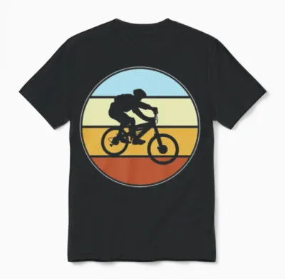 Mountainbike Retro Unisex T-Shirt - Black