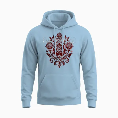 Evanescence Rose Logo Unisex Hoodie - Light Blue