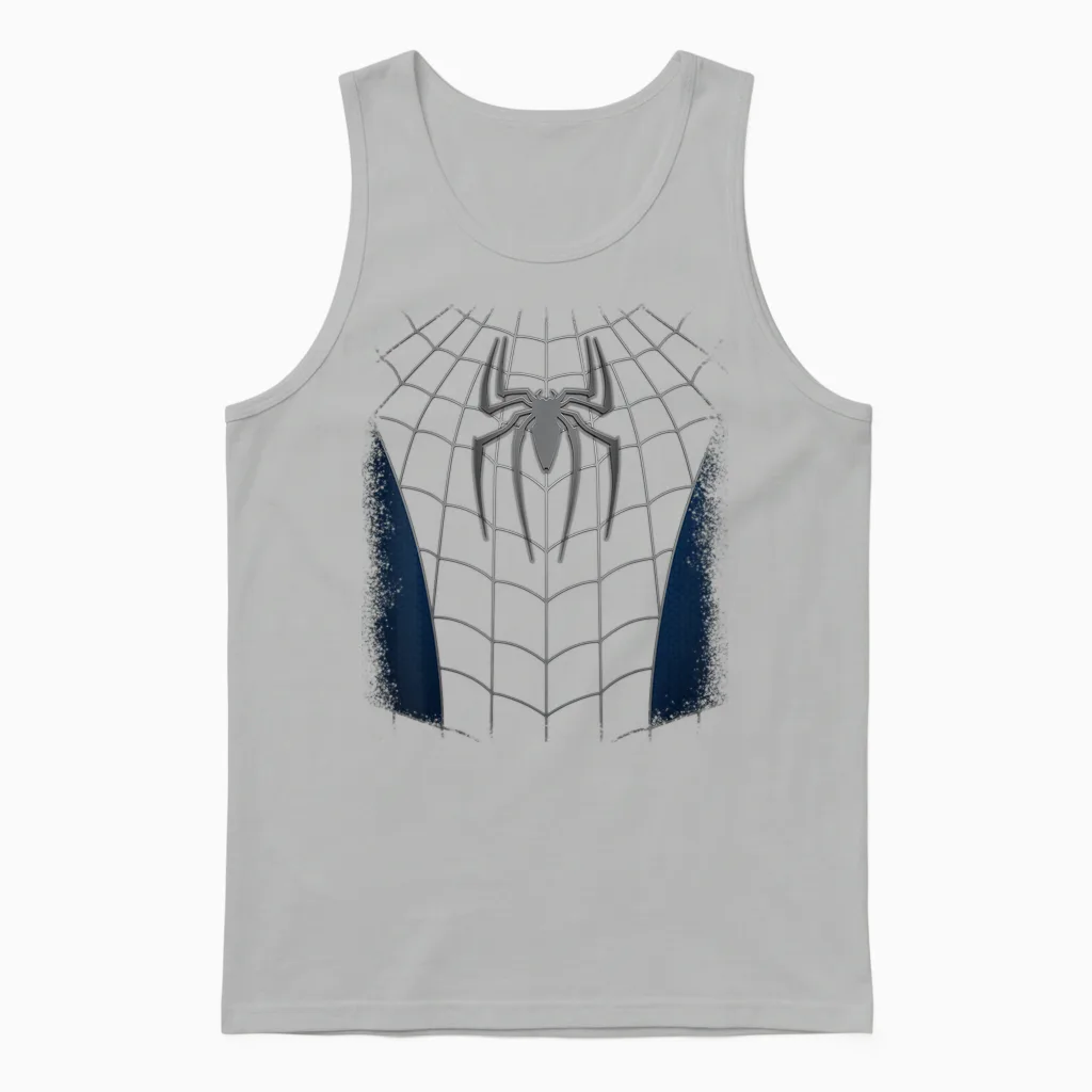 Marvel Friendly Neighborhood Spider-Man No Way Home Costume T-Shirt, Red Unisex Tank Top in Ash