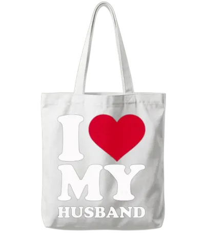 I Love My Husband Tote Bags - White