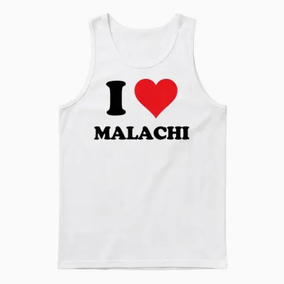 I Heart Malachi First Name I Love Personalized Stuff Unisex Tank Top - White