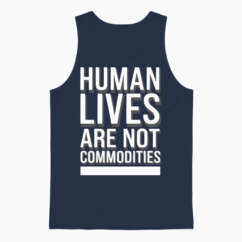 Human Trafficking Awareness Stop Exploitation Unisex Tank Top in Navy