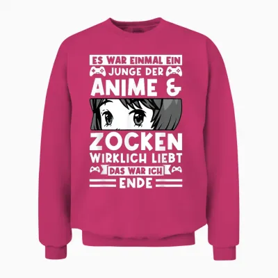 Ein Junge Der Anime & Zocken Liebt Anime Zocken Unisex Sweatshirt - Heliconia