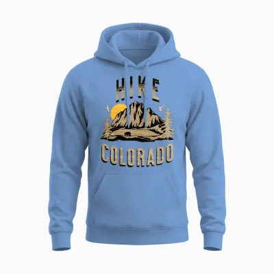 Colorado Hiking Unisex Hoodie - Carolina Blue