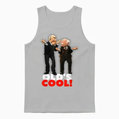 Disney the Muppets Waldorf and Statler Old's Cool T-Shirt, Black Unisex Tank Top - Ash