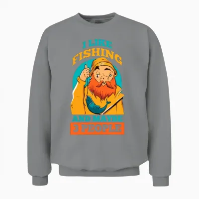 I Like Fishing Unisex Sweatshirt - Sport Grey