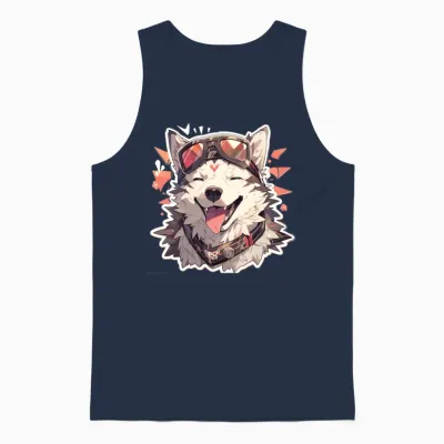Dogs Pet Dog Owner Dog Lover Animal Unisex Tank Top - Navy
