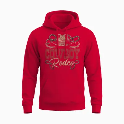 Cowboy Rodeo Wild West Rodeo Howdy Western Southern Country Unisex Hoodie - Red