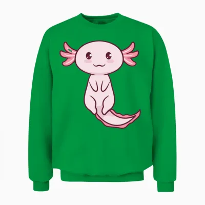 Cute Axolotl Unisex Sweatshirt - Irish Green