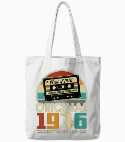 Original 1976 Vintage Birthday 50 Years for Men Women Tote Bags - White