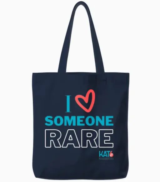 I Love Someone Rare Tote Bags in Navy