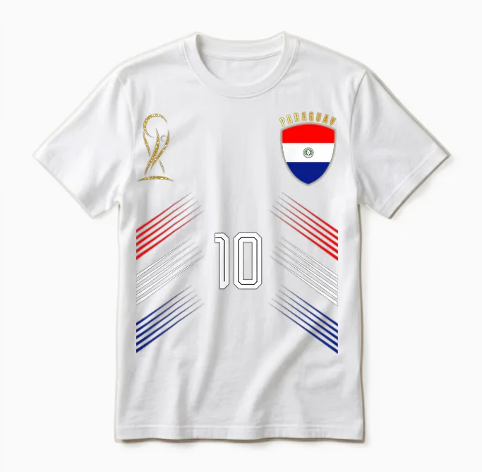 Drapeau Du Paraguay Pour Les Amateurs De Fierté Paraguayenne Rétro Unisex T-Shirt in White