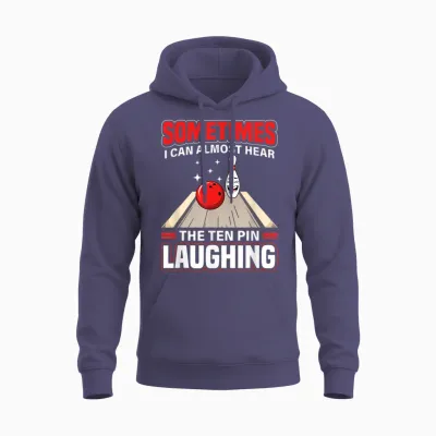 Funny Hear the Ten Pin Laughing Cool Bowling Sport Bowler Unisex Hoodie - Heather Sport Dark Navy