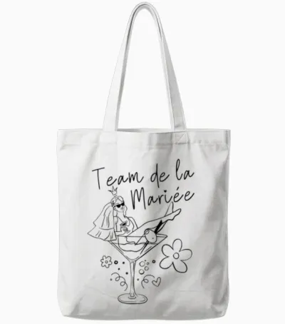 Bride Team Surprise for a Team Bride Tote Bags - White
