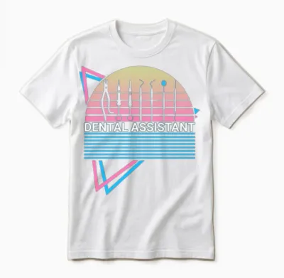 Dental Assistant Retro Unisex T-Shirt - White