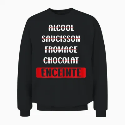 Humour Sausage Food Humour Mom Announcement Pregnancy Unisex Sweatshirt - Black