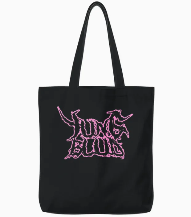 Official Yungblud Deadhappy Pink & Black Tote Bags in Black