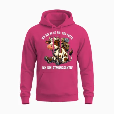 Lustiges Kuh Berg Bergsteiger Wandern Unisex Hoodie - Heliconia