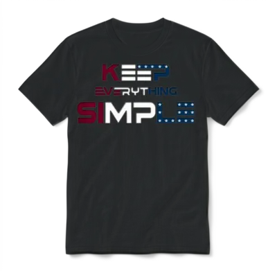 Keep Everything Simple Unisex T-Shirt - Black