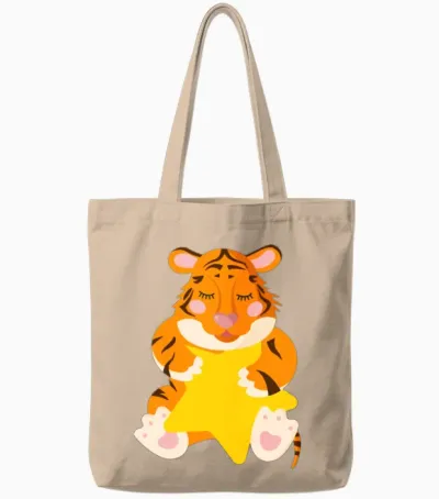 Beautiful Star Tote Bags - Natural