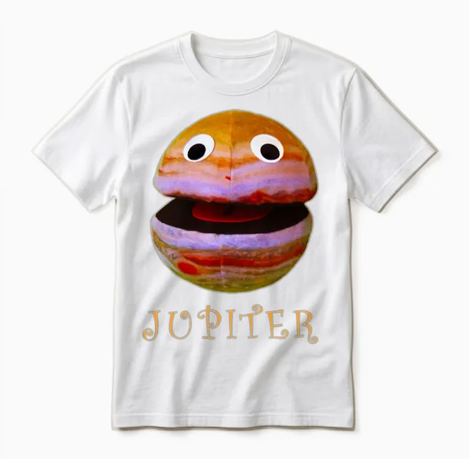 Jupiter - Puppet Character Unisex T-Shirt in White