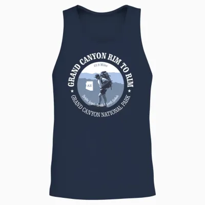 Rim to Rim Trail Unisex Tank Top - Navy