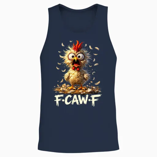 F-Caw-F Humor Für Erwachsene, Motiv: Hahn Unisex Tank Top - Navy
