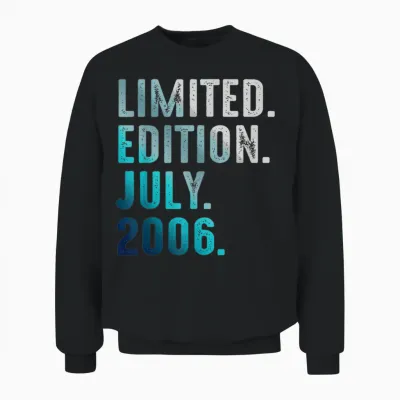 édition Limitée Juillet 2006 Retro Vintage 2006 Unisex Sweatshirt - Black