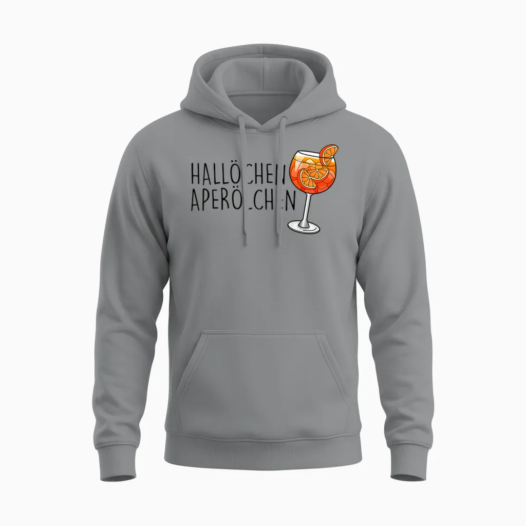 Official Spritz Club Fun I New!!! T-Shirt with German Text, White Unisex Hoodie in Sport Grey